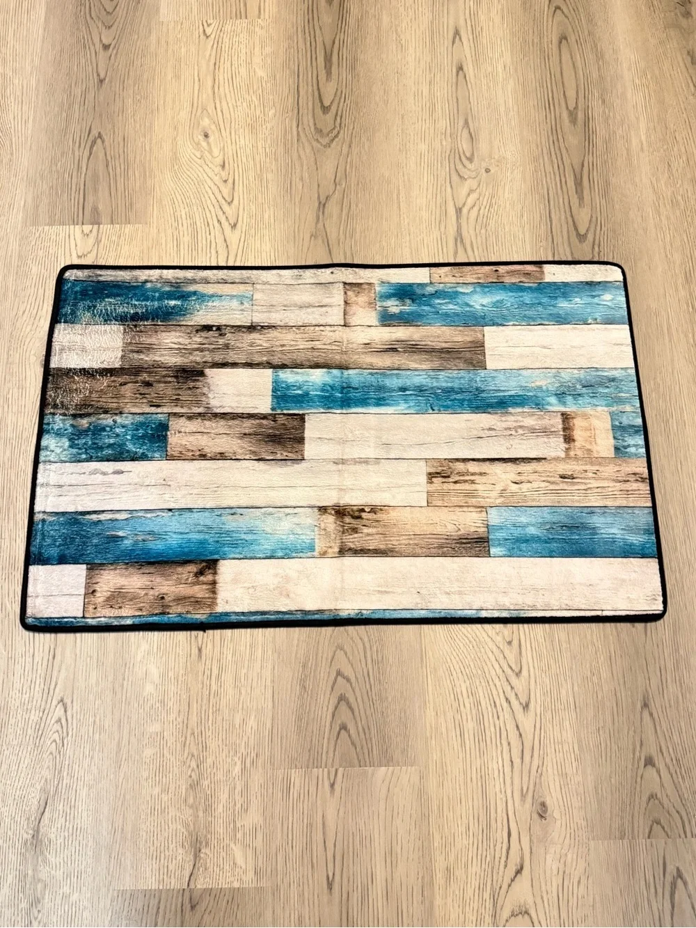 Blue and Brown Patterned Rug